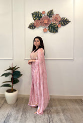 Mauve chiffon saree - kasumi.in